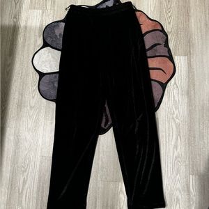 City girl black velvet sweat pants